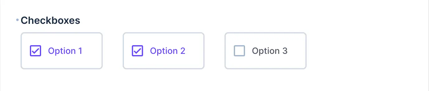 A form input with multiple checkboxes.