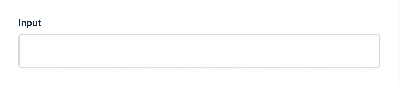 A standard form text input