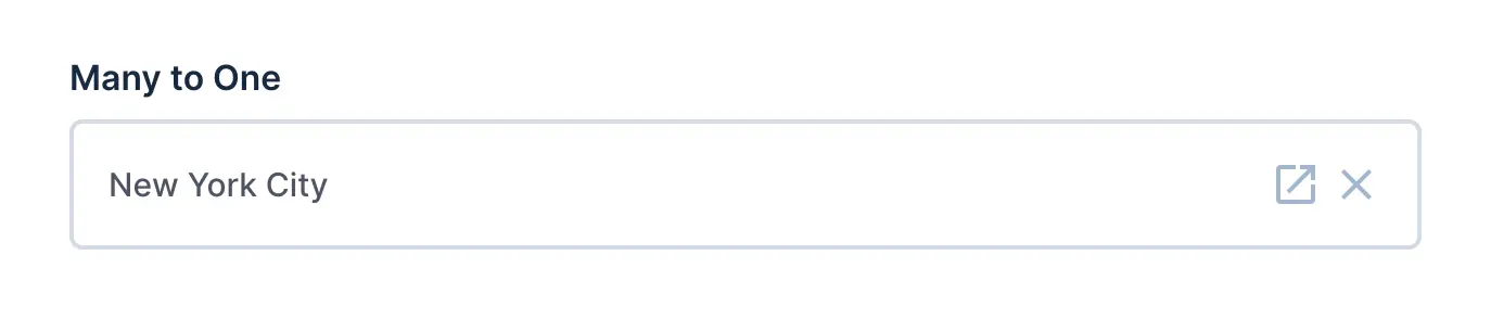 A form interface that allows a user to select a single item from a collection."