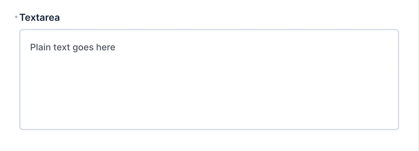A standard form textarea input