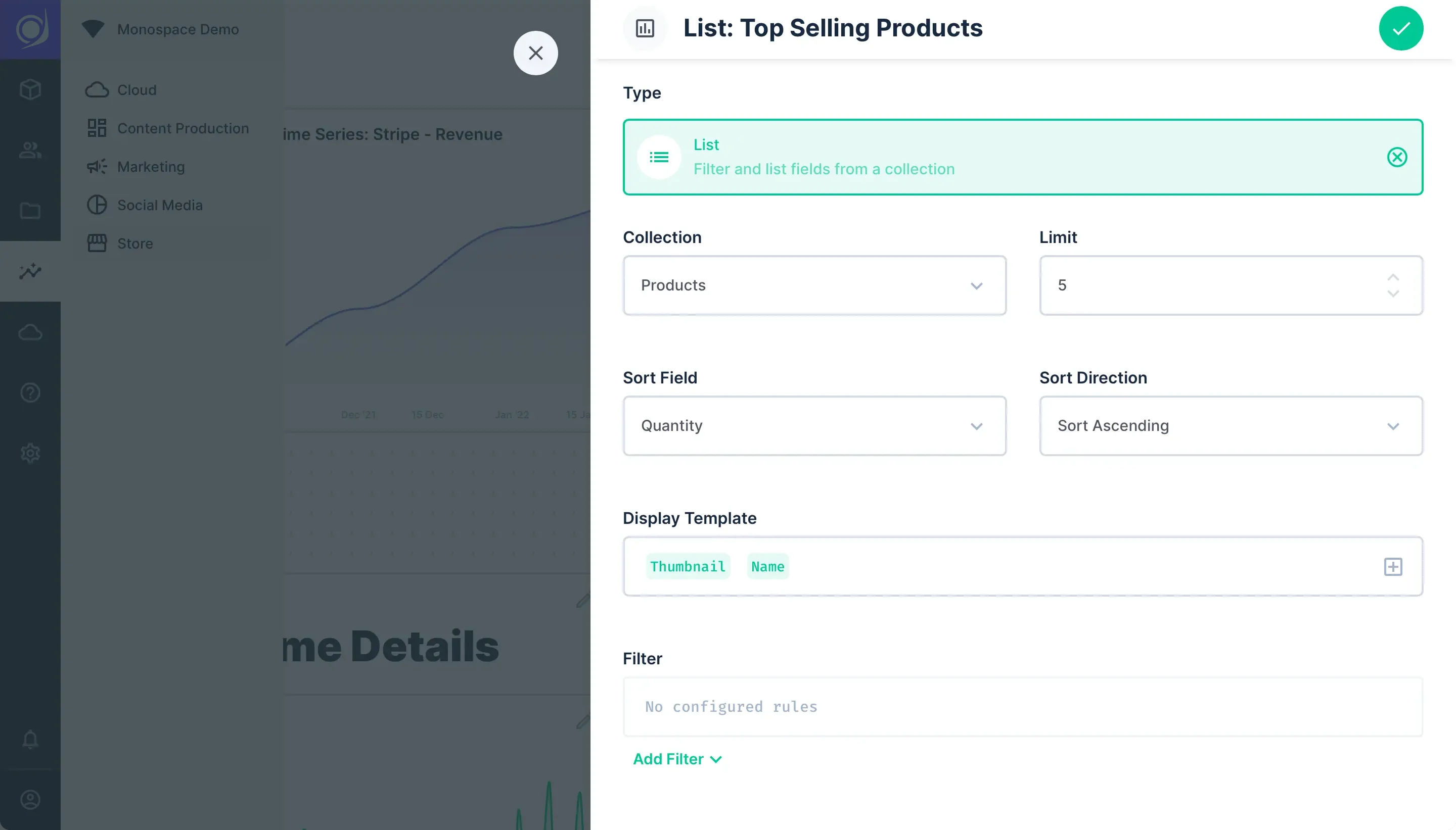 Metrics Panel Options
