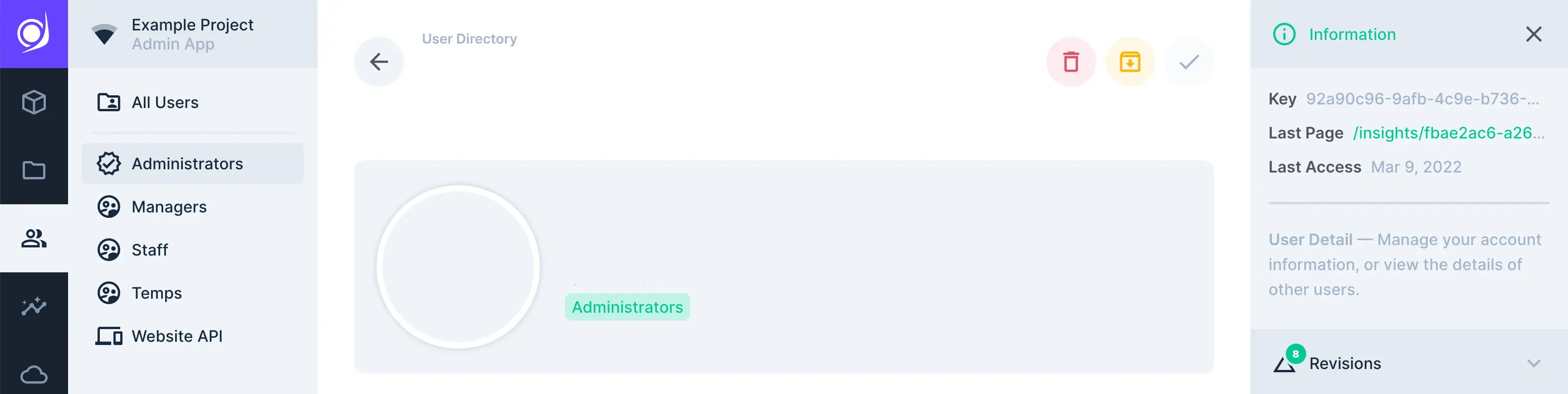 User Profile Sidebar Information